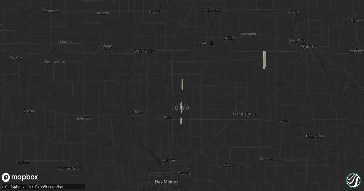 Hail map in Roland, IA on March 19, 2025