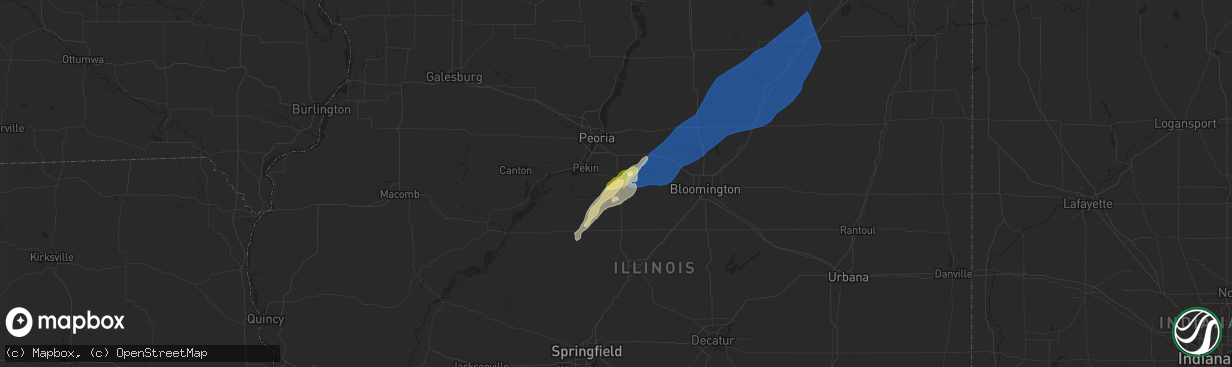 Hail map in Tremont, IL on March 19, 2025