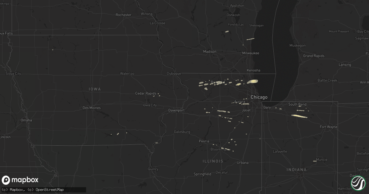 Hail map in Indiana on March 20, 2011