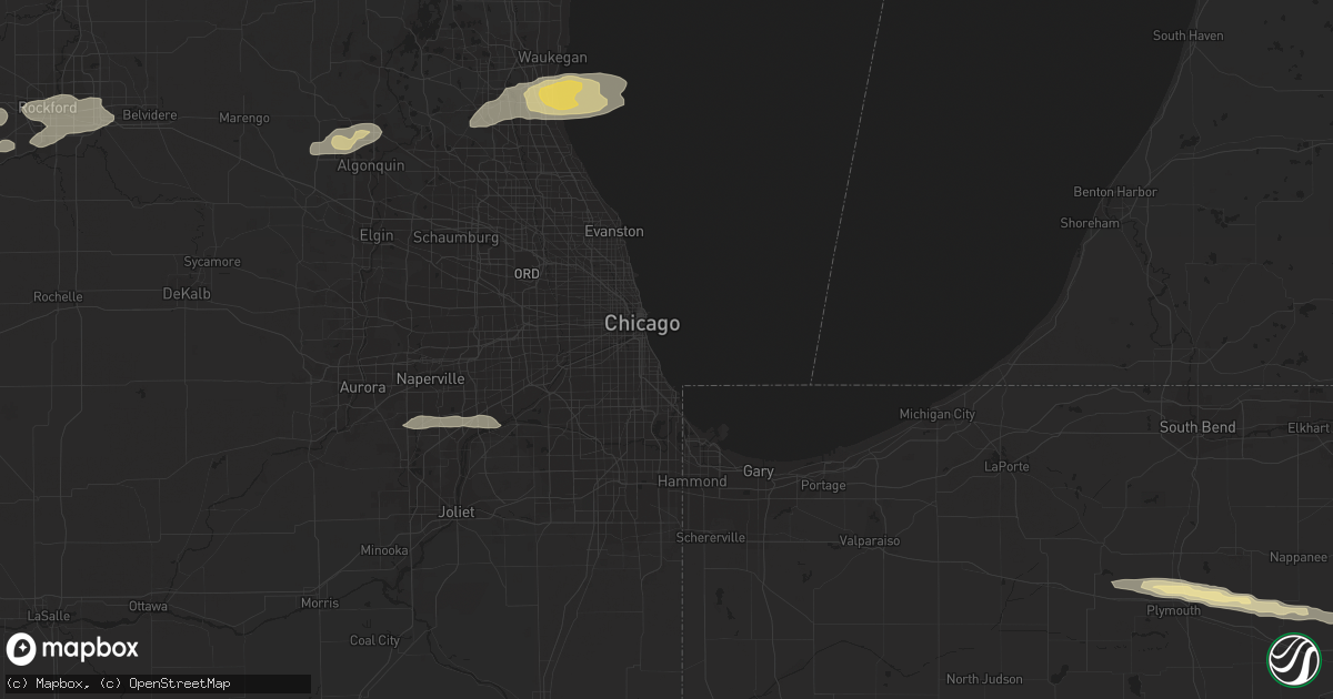 Hail map in Lake Forest, IL on March 20, 2011