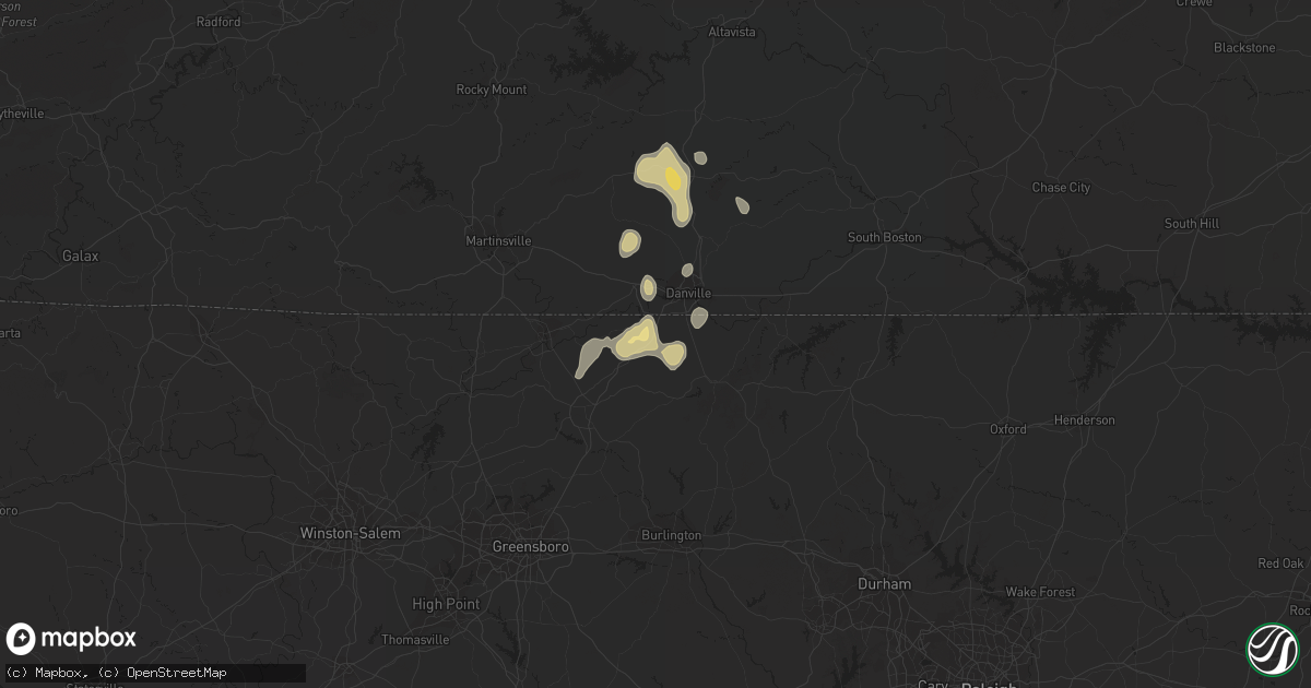 Hail map in Pelham, NC on March 20, 2012