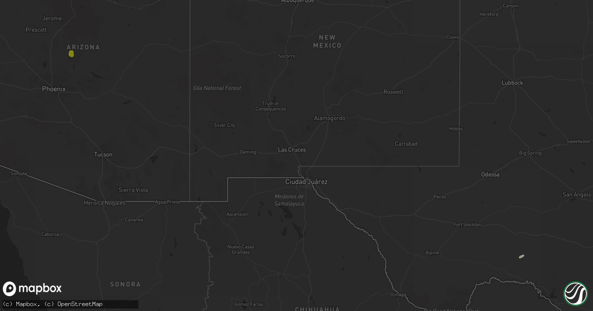 Hail map in Texas on March 20, 2015