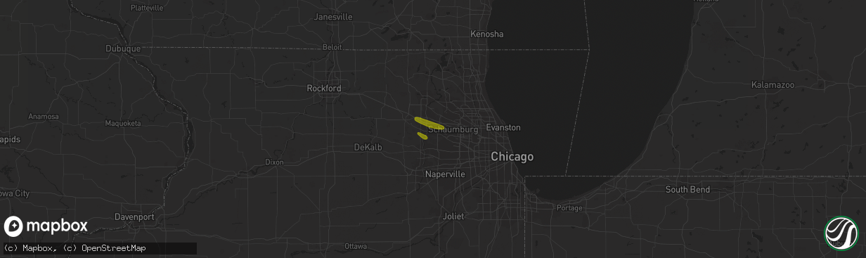 Hail map in Elgin, IL on March 20, 2017