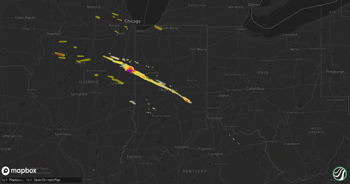 Hail map on March 20, 2017