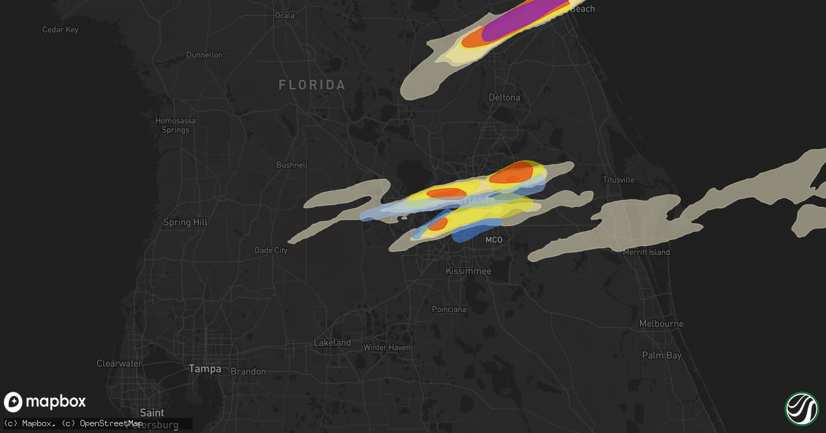 Hail map in Winter Garden, FL on March 20, 2018