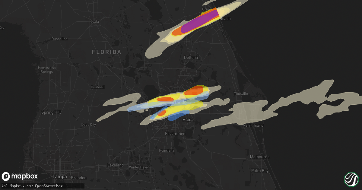 Hail map in Winter Park, FL on March 20, 2018