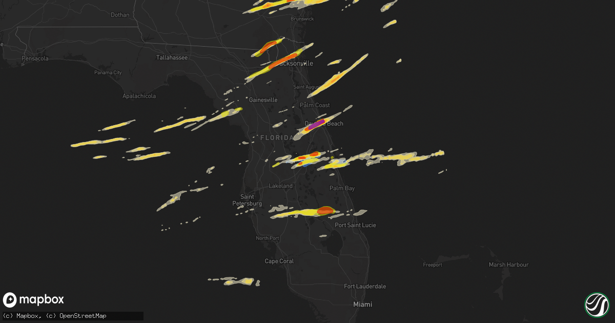 Hail map on March 20, 2018