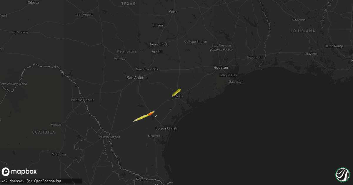 Hail map on March 20, 2020