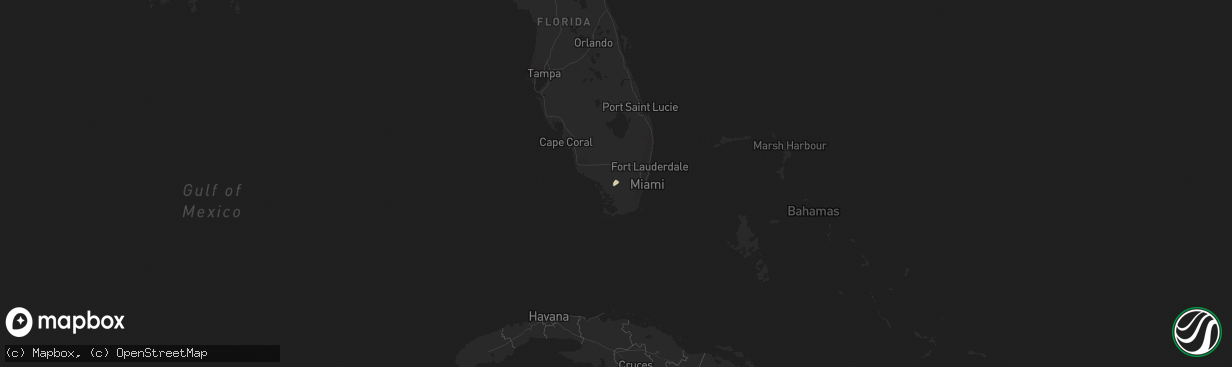 Hail map in Florida on March 20, 2022