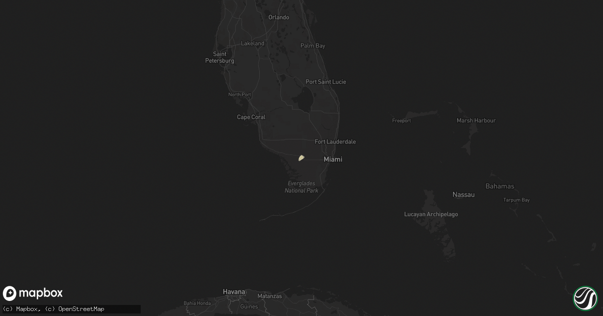 Hail map in Florida on March 20, 2022