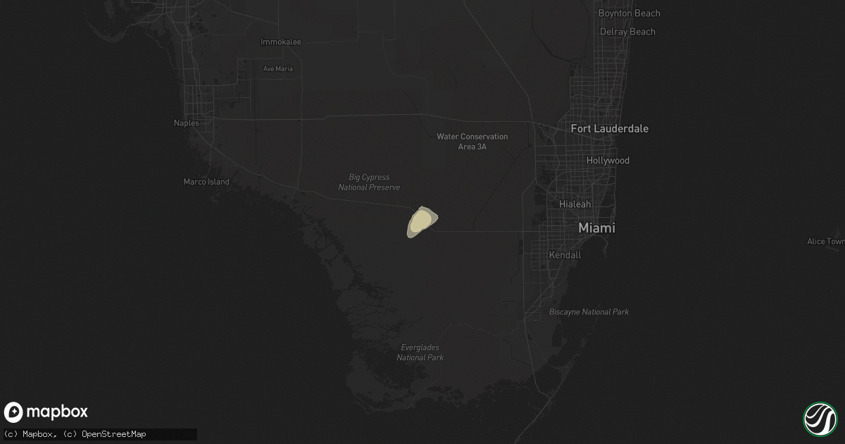 Hail map in Ochopee, FL on March 20, 2022