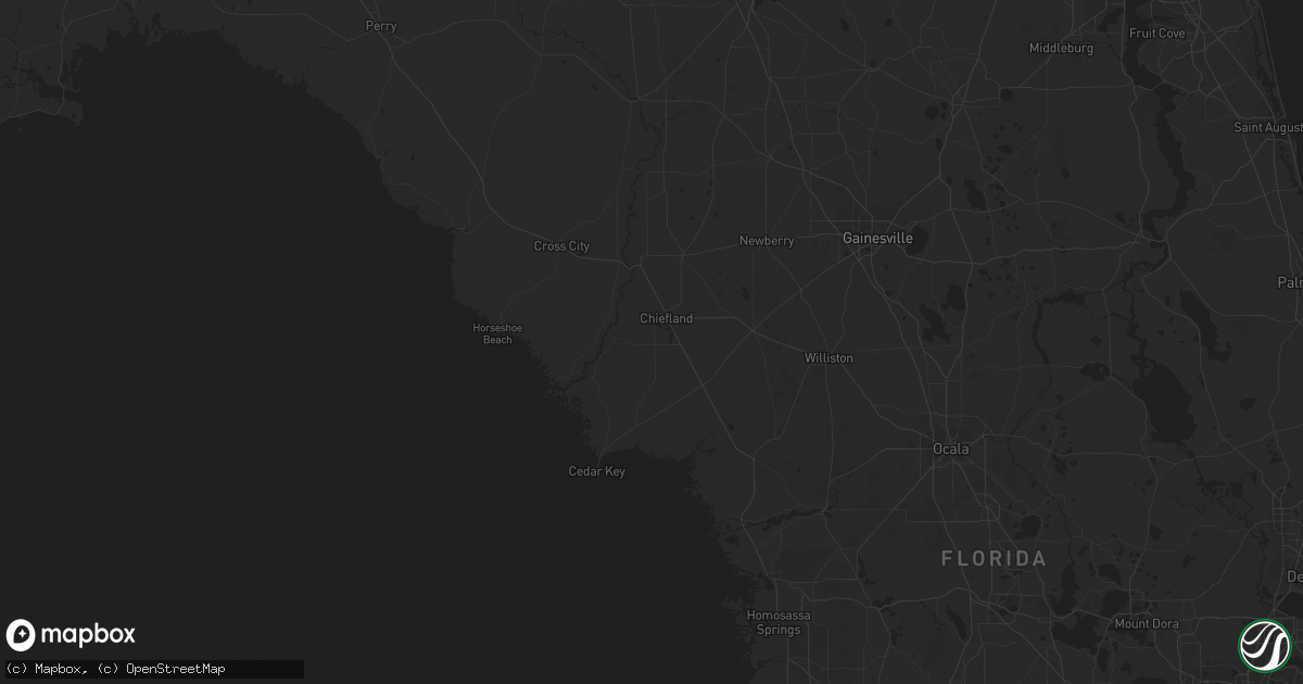 Hail map in Chiefland, FL on March 20, 2024