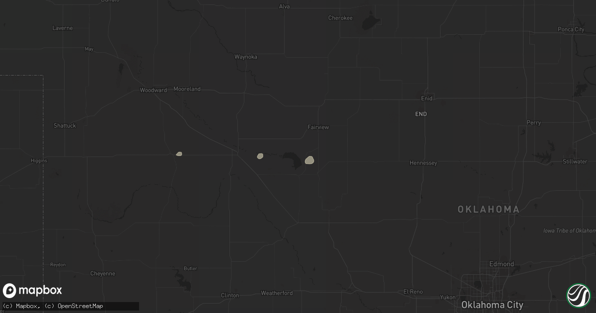 Hail map in Longdale, OK on March 20, 2024
