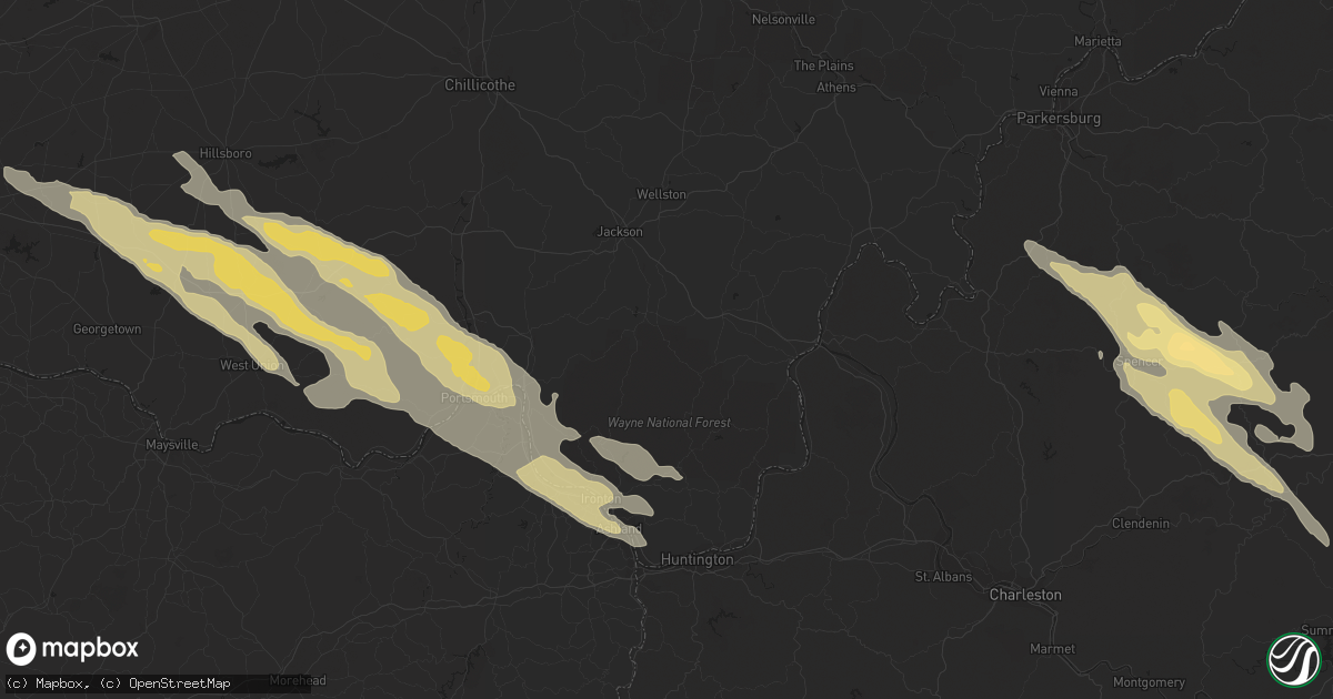 Hail map in Peebles, OH on March 21, 2011