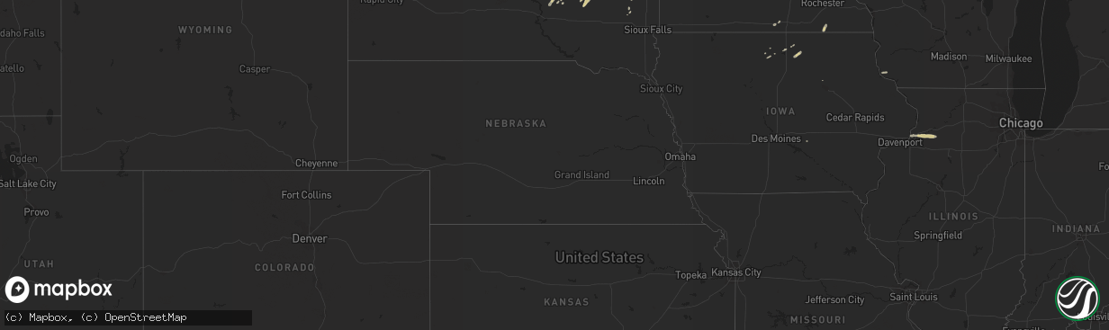 Hail map on March 21, 2011