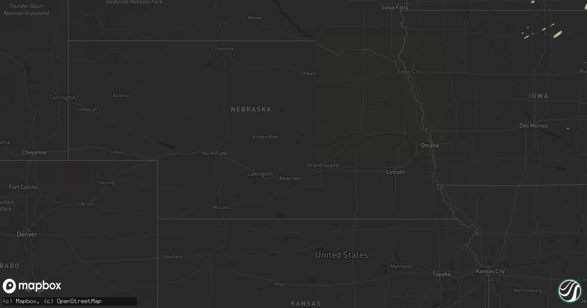 Hail map on March 21, 2011