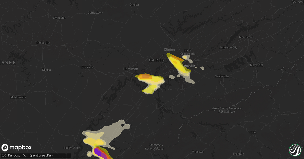 Hail map in Lenoir City, TN on March 21, 2017