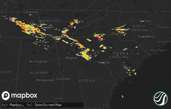 Hail map preview on 03-21-2017