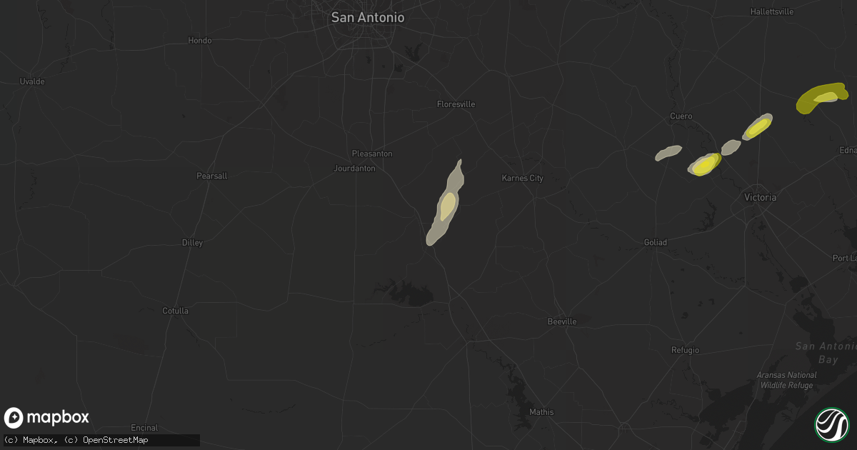 Hail map in Campbellton, TX on March 21, 2020