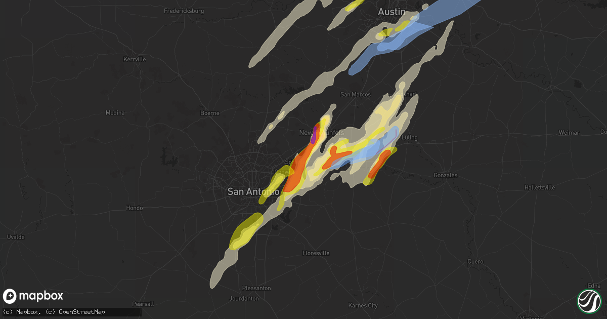 Hail map in Cibolo, TX on March 21, 2022