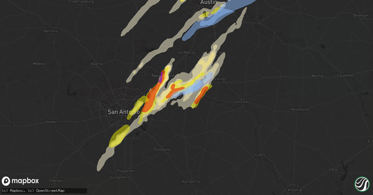 Hail map in Seguin, TX on March 21, 2022