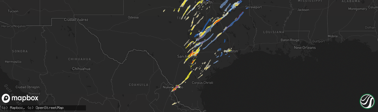 Hail map on March 21, 2022