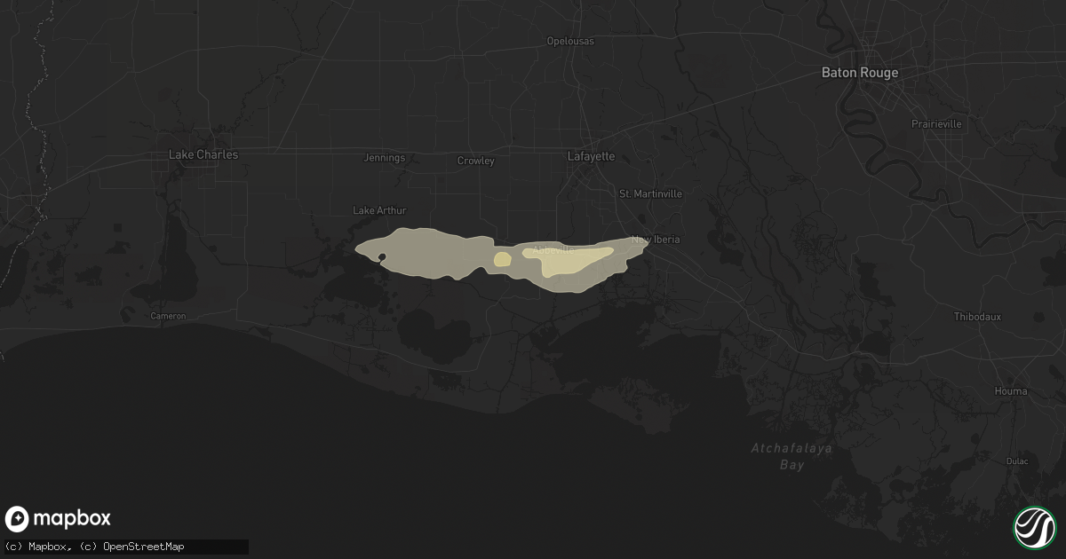 Hail map in Abbeville, LA on March 21, 2024