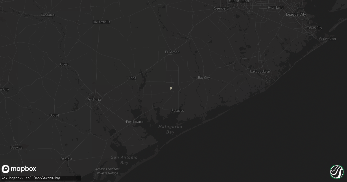 Hail map in Blessing, TX on March 21, 2024
