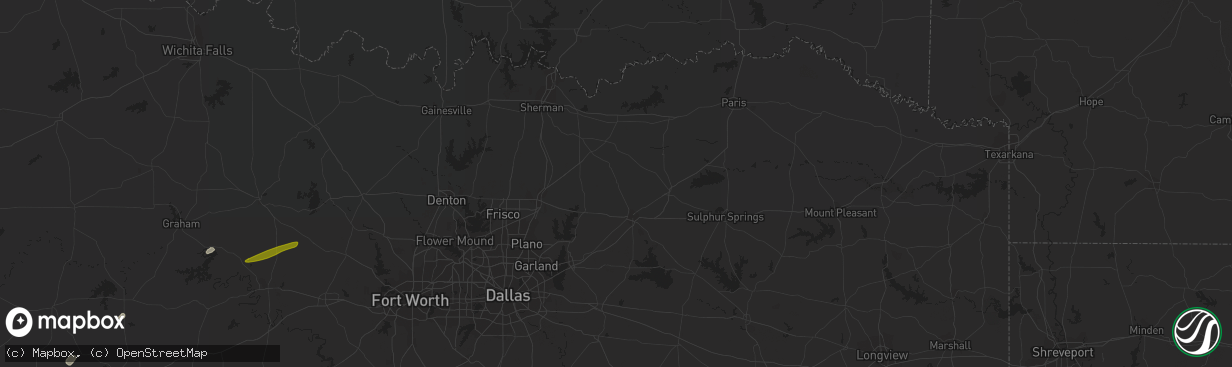 Hail map in Celeste, TX on March 21, 2024