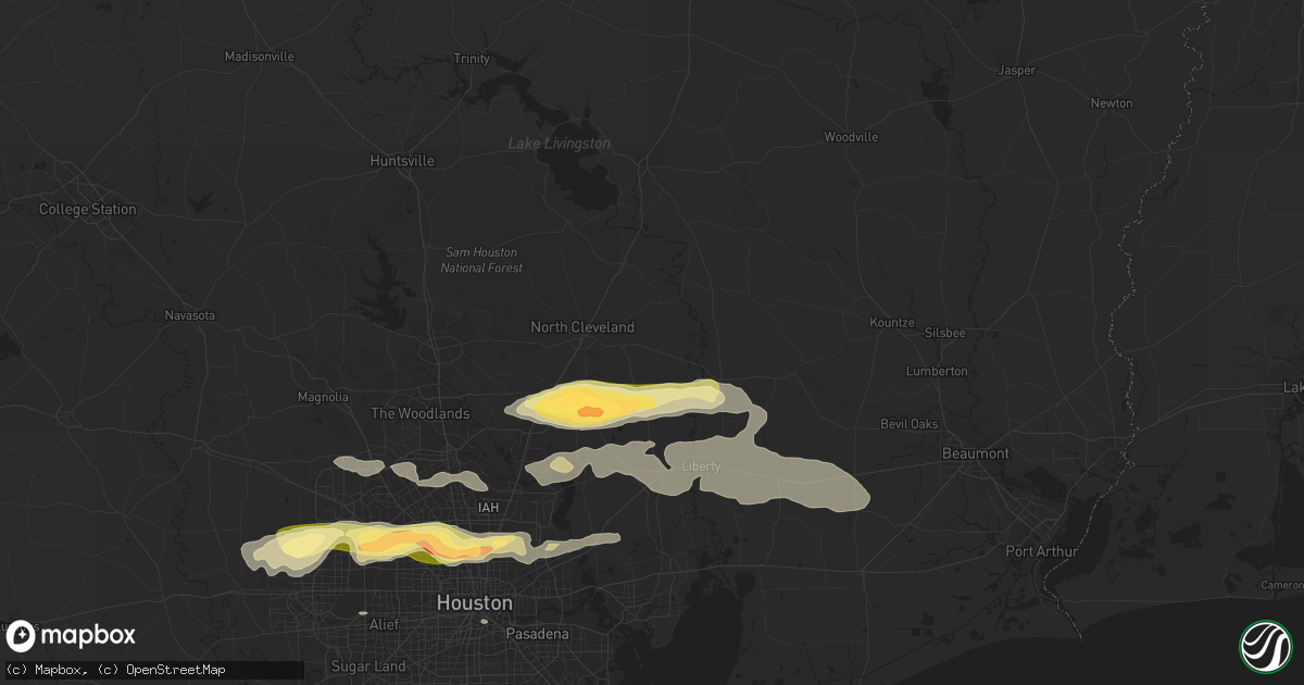 Hail map in Cleveland, TX on March 21, 2024