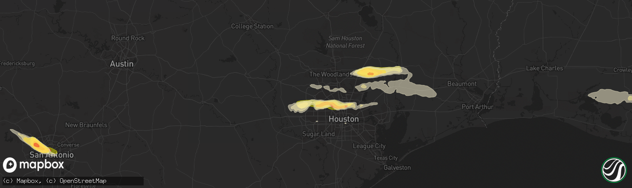 Hail map in Cypress, TX on March 21, 2024