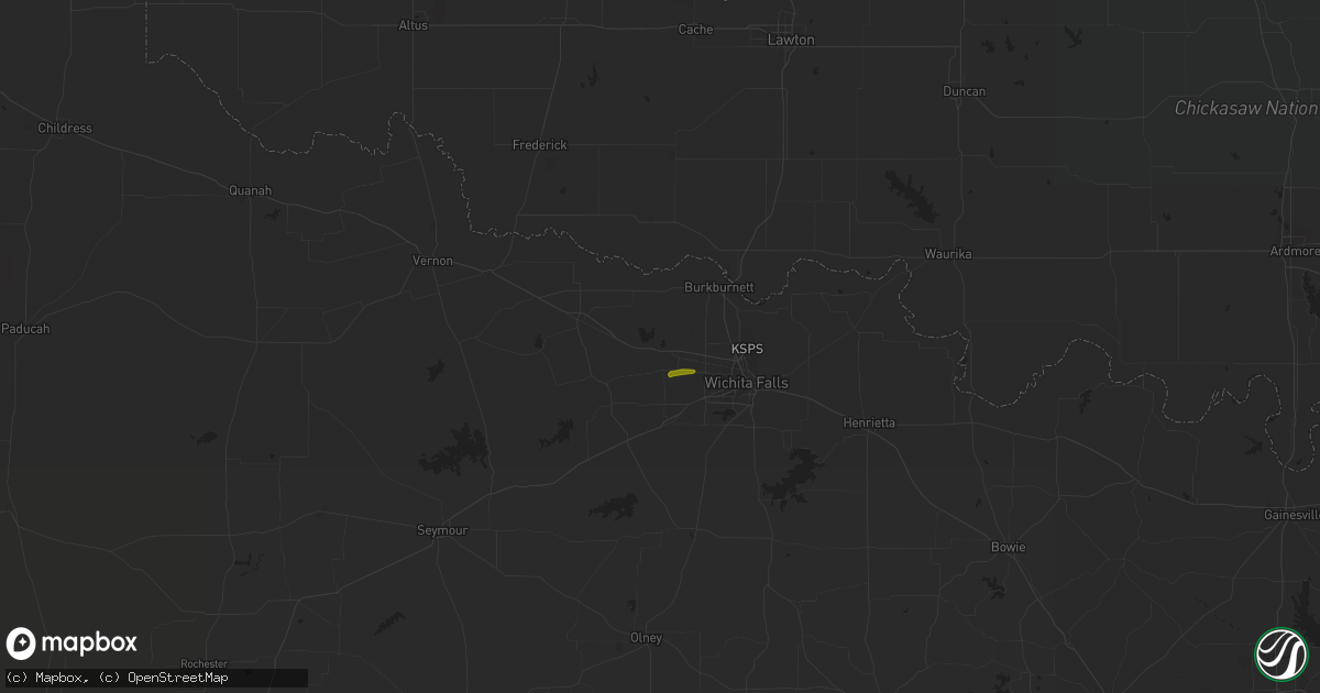 Hail map in Iowa Park, TX on March 21, 2024