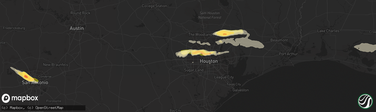 Hail map in Katy, TX on March 21, 2024