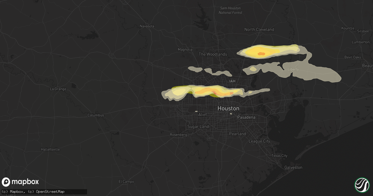 Hail map in Katy, TX on March 21, 2024