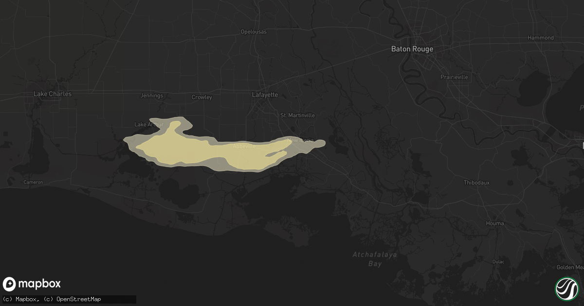 Hail map in New Iberia, LA on March 21, 2024
