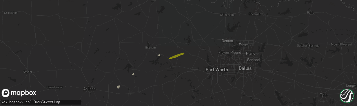 Hail map in Perrin, TX on March 21, 2024