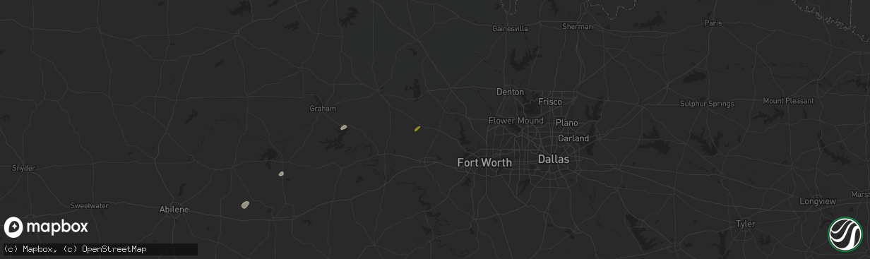 Hail map in Springtown, TX on March 21, 2024
