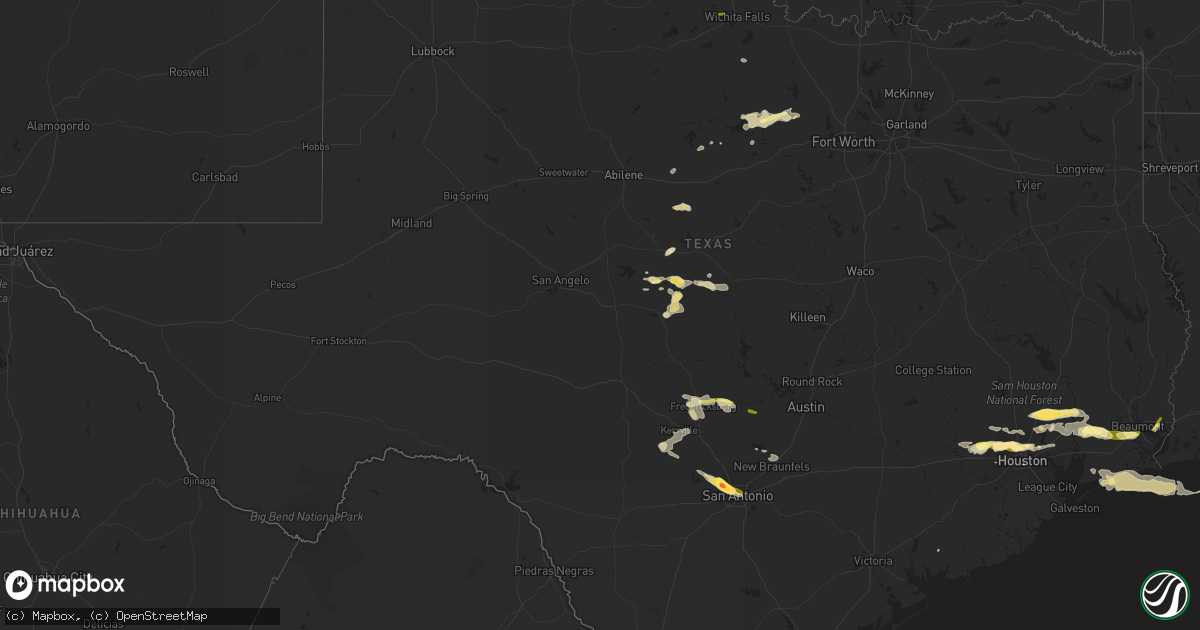 Hail map in Texas on March 21, 2024