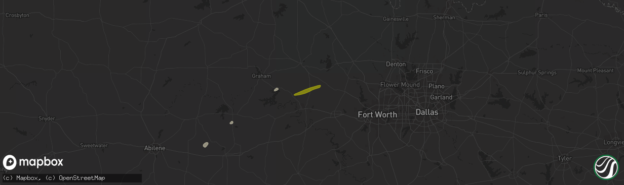 Hail map in Whitt, TX on March 21, 2024