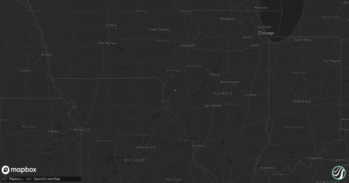 Hail map on March 21, 2025