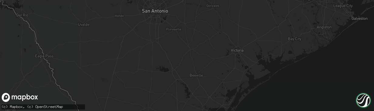 Hail map in Kenedy, TX on March 21, 2026