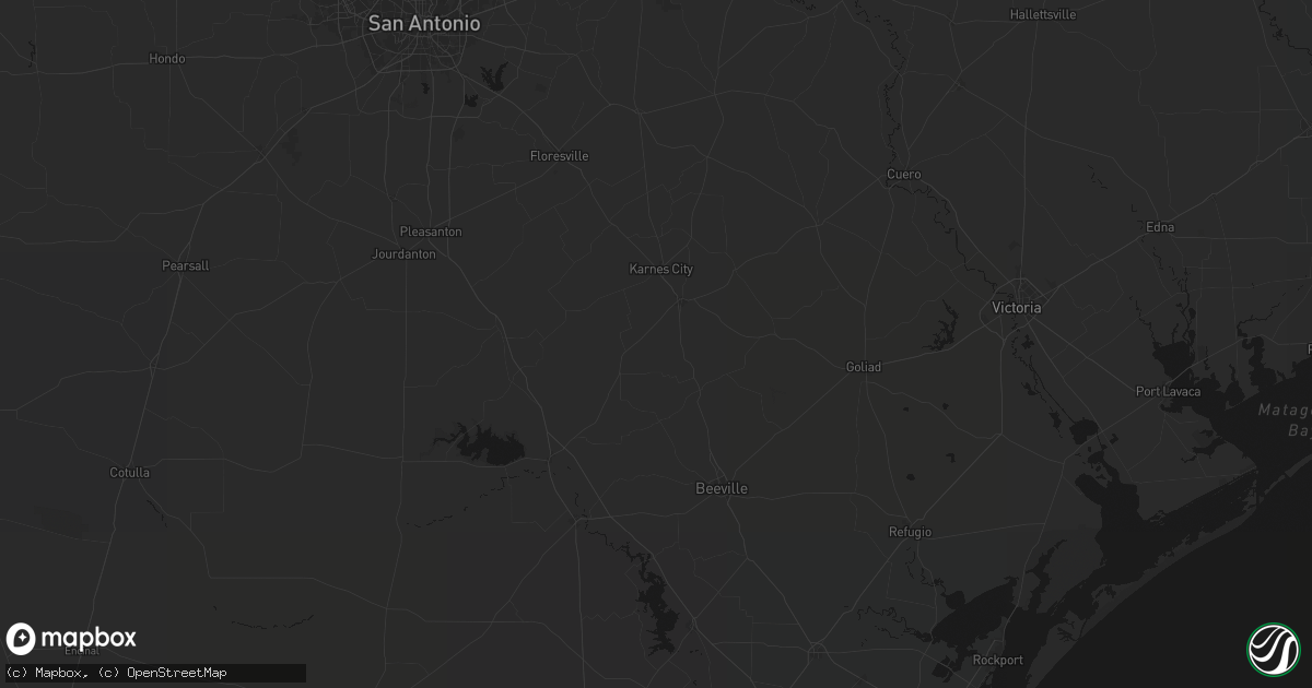 Hail map in Kenedy, TX on March 21, 2026