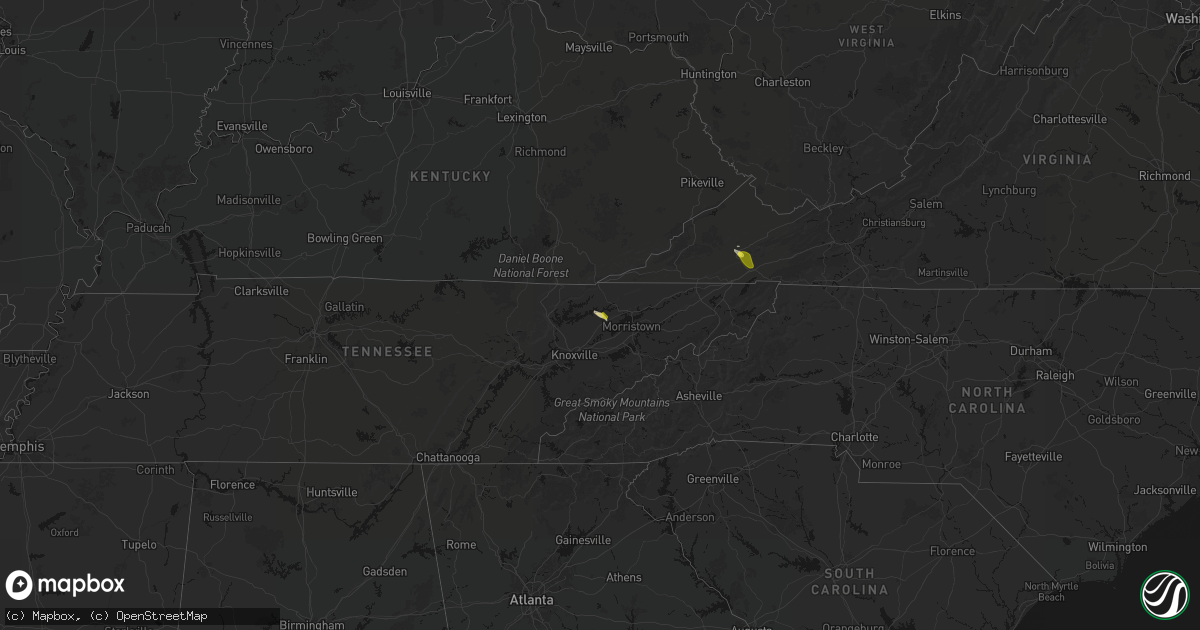 Hail map on March 21, 2026