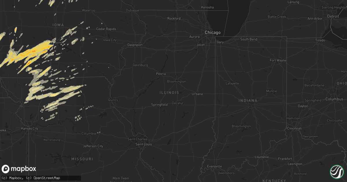 Hail map in Illinois on March 22, 2011