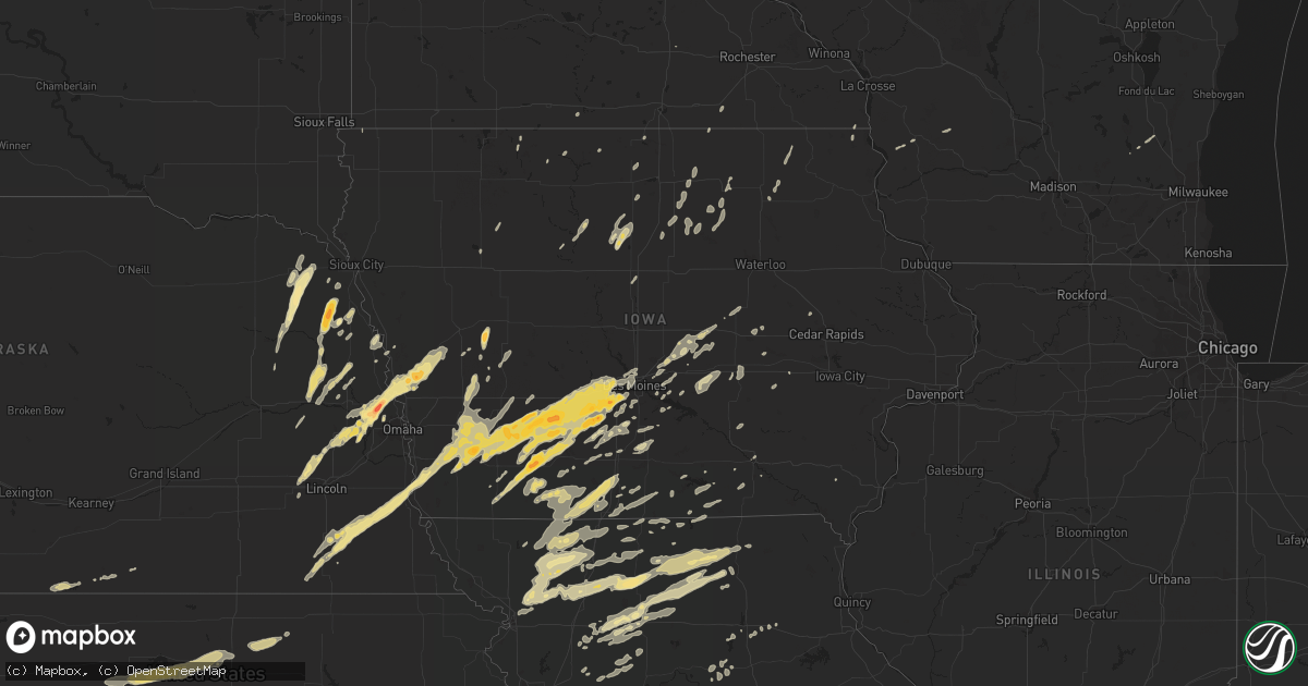 Hail map in Iowa on March 22, 2011
