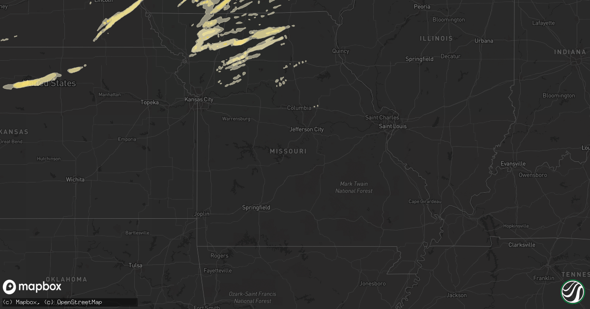 Hail map in Missouri on March 22, 2011