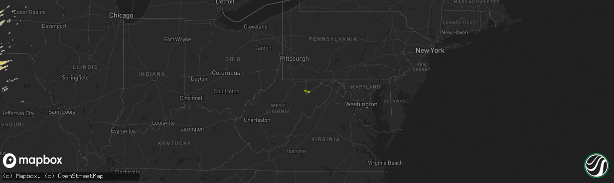 Hail map on March 22, 2011
