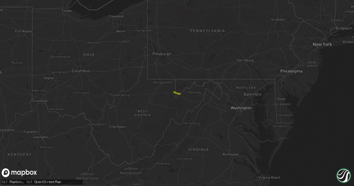Hail map on March 22, 2011