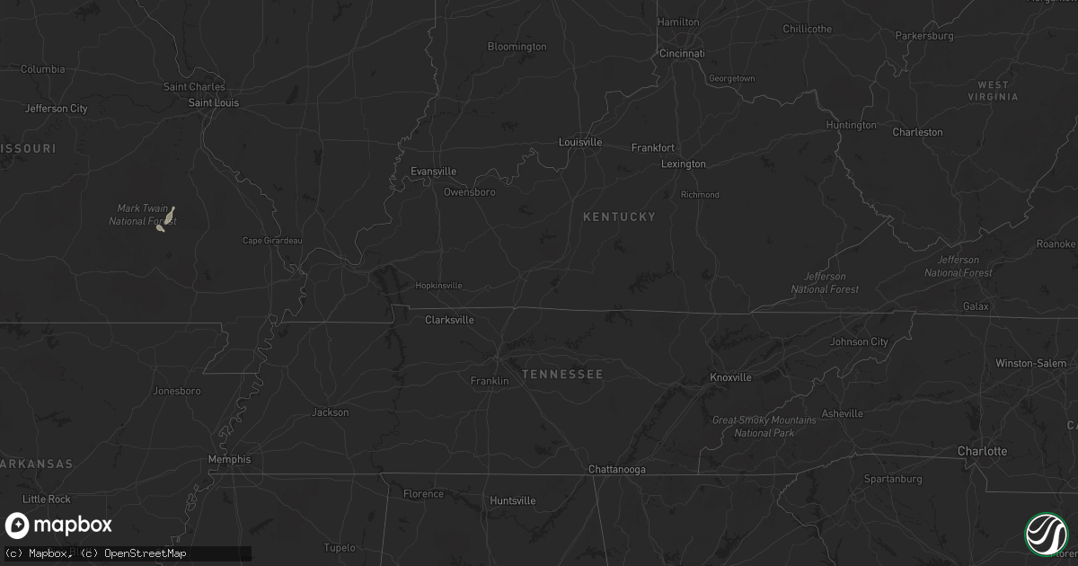 Hail map in Missouri on March 22, 2012