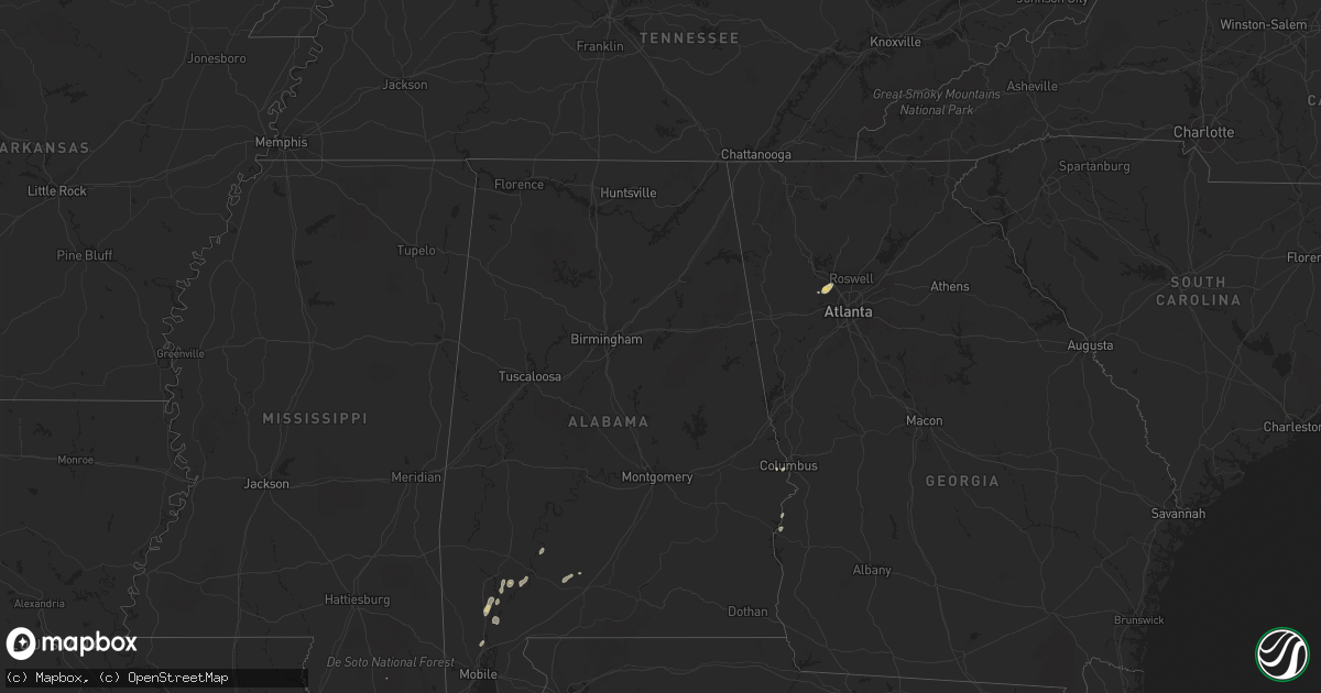 Hail map on March 22, 2012
